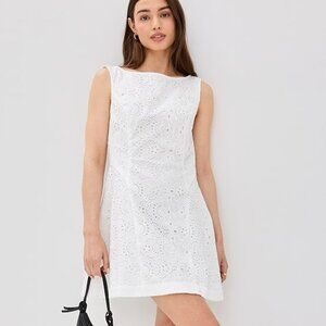 The Sutton Dress | White Broderie Anglaise | M